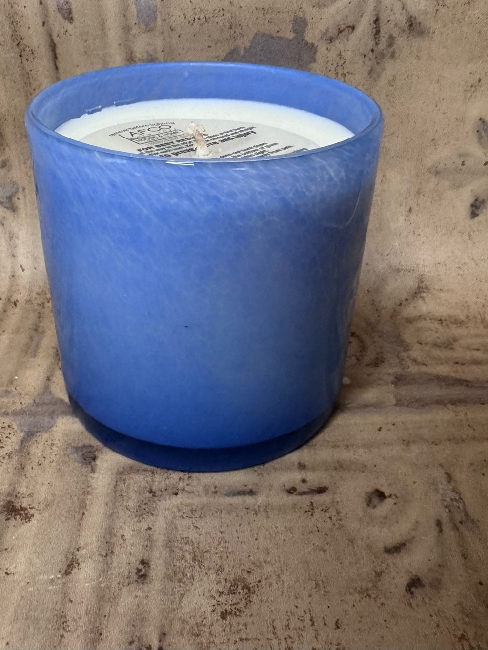 Lafco Blue Marble Glass Scented Candle